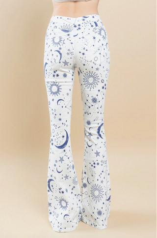 Celestial Printed Bootcut Flare Jeans-FINAL SALE