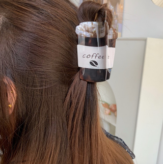 Iced Coffee Cup Hair Claw Clip