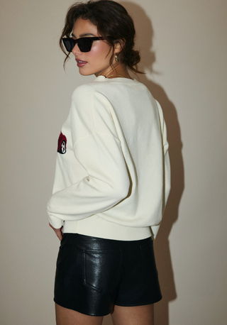 Sports Car Graphic Knit Sweater
