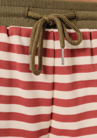 Drawstring Stripe Sweatshorts
