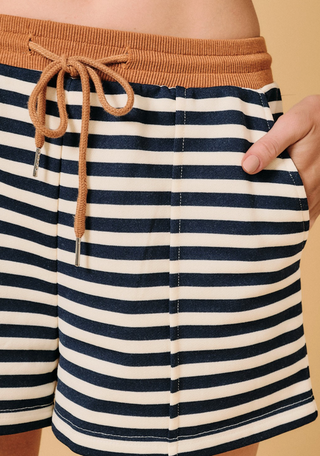 Drawstring Stripe Sweatshorts