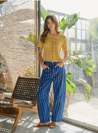 Striped Barrel Jeans