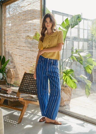 Striped Barrel Jeans