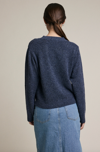 Cottage Goose Graphic Intarsia Knit Cardigan