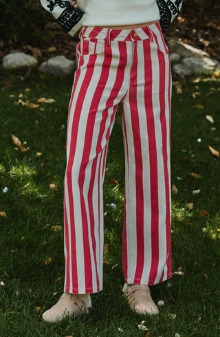 Striped Wide Leg Jean