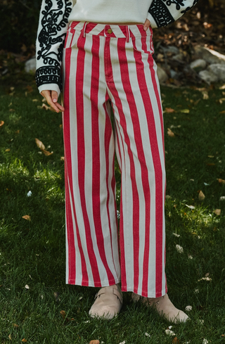 Striped Wide Leg Jean