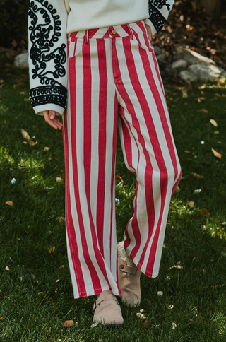 Striped Wide Leg Jean