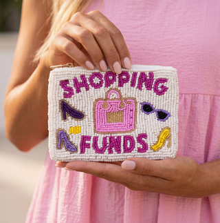 Shopping Funds Beaded Coin Purse