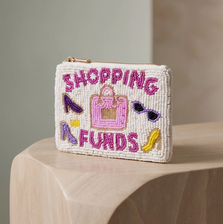 Shopping Funds Beaded Coin Purse