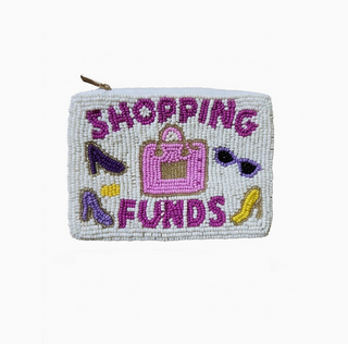 Shopping Funds Beaded Coin Purse