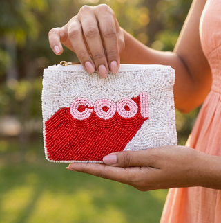 Retro Cool Beaded Coin Purse