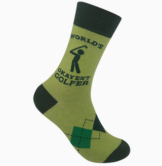 Worlds Okayest Golfer Socks