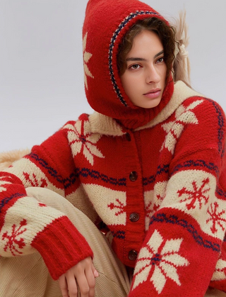 Retro Snowflake Balaclava