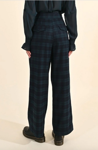 High Waisted Tartan Plaid Trousers