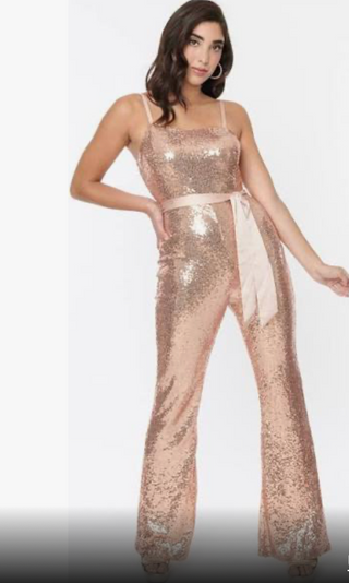 Sequin Flare Jumpsuit