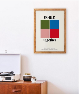 Come Together Beatles Inspired Retro Giclée Art Print