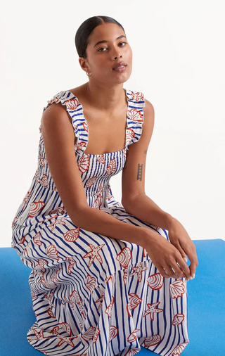 Seashell Stripe Maxi Dress
