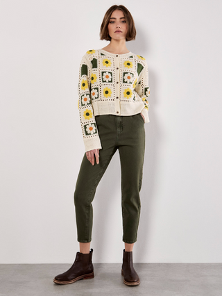 Daisy Squares Crochet Cardigan