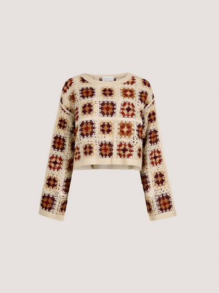 Crochet Square Boxy Sweater