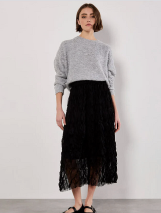 Bow Back Lurex Fuzzy Sweater