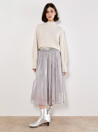 Shimmer Stud Midi Skirt