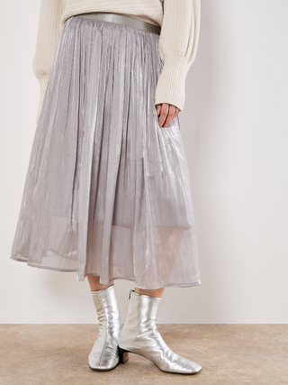 Shimmer Stud Midi Skirt