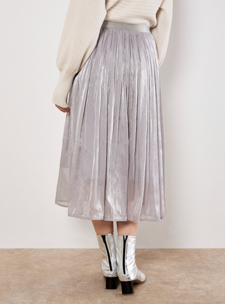 Shimmer Stud Midi Skirt