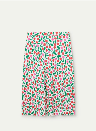 Cherry Print Midi Skirt