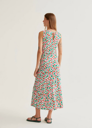 Cherry Print Midi Dress