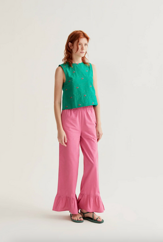 Embroidered Cherry Top