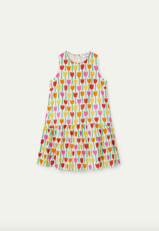 Tulip Print Mini Dress