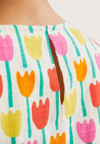 Tulip Print Mini Dress