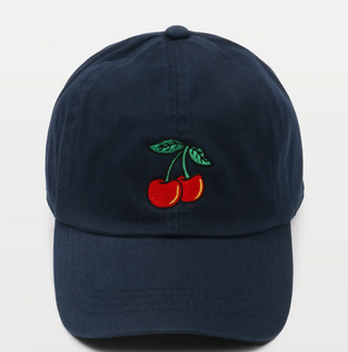 Embroidered Cherry Baseball Hat
