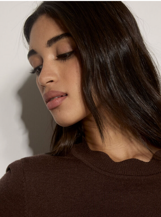 Scalloped Knit Tee Top