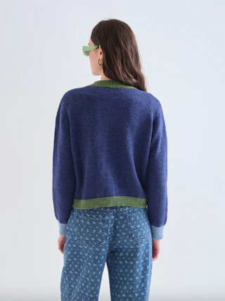 Two-tone Knit Cardigan
