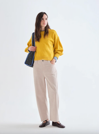 Cinched Cuffed Knit Sweater