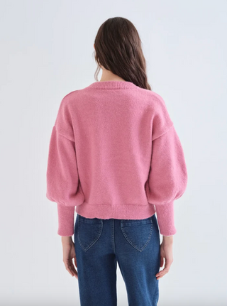 Cinched Cuffed Knit Sweater