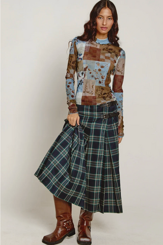 Patchwork Mesh Top