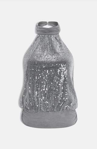 Sadiya Sequin Halter Top