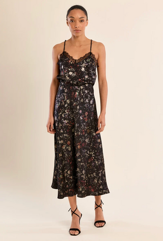 Metallic Floral Maxi Skirt