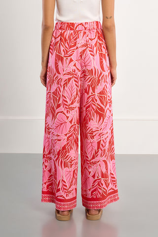 Belize Palm Leaf Print Pants