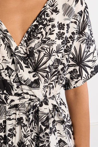 Hawaiian Print Flirty Mini Dress