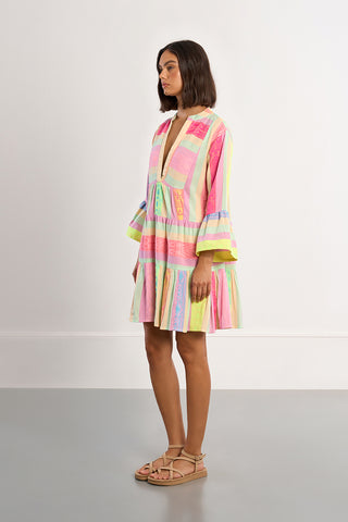 Ibiza Multicolor Striped Mini Dress