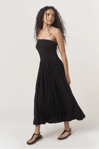 All Nighter Strapless Bubble Midi Dress - Sincerely Betty
