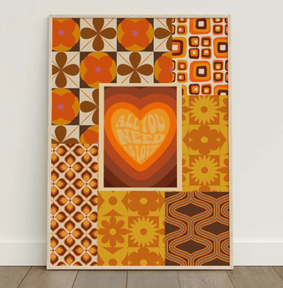 All You Need Is Love 70s Retro Art Print - Sincerely Betty