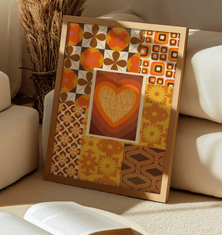 All You Need Is Love 70s Retro Art Print - Sincerely Betty