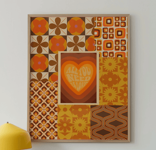 All You Need Is Love 70s Retro Art Print - Sincerely Betty