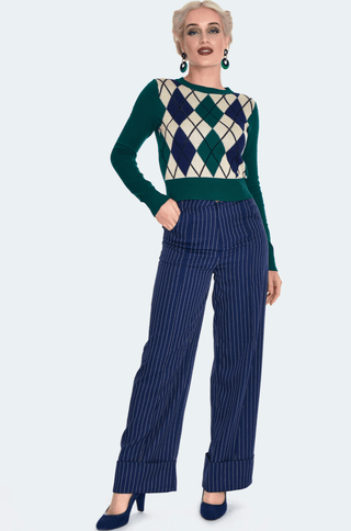 Argyle Knit Sweater - Sincerely Betty