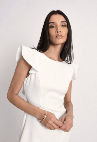 Back Ruffle Woven Dress - FINAL SALE - Sincerely Betty