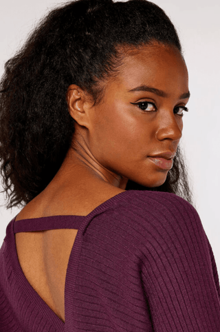 Bar Back Ribbed Batwing Sweater - FINAL SALE - Sincerely Betty